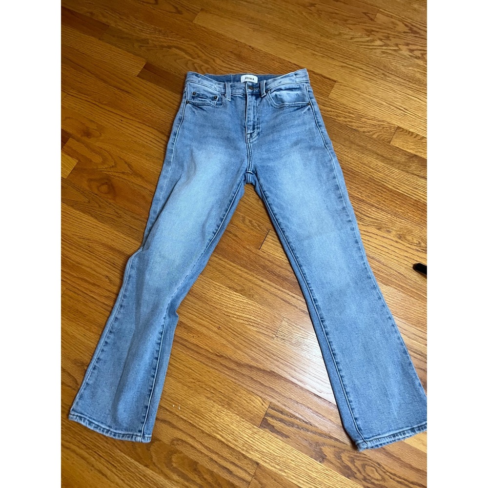 Pistola High Rise Light Wash Flare Jeans Blue Denim Size 27